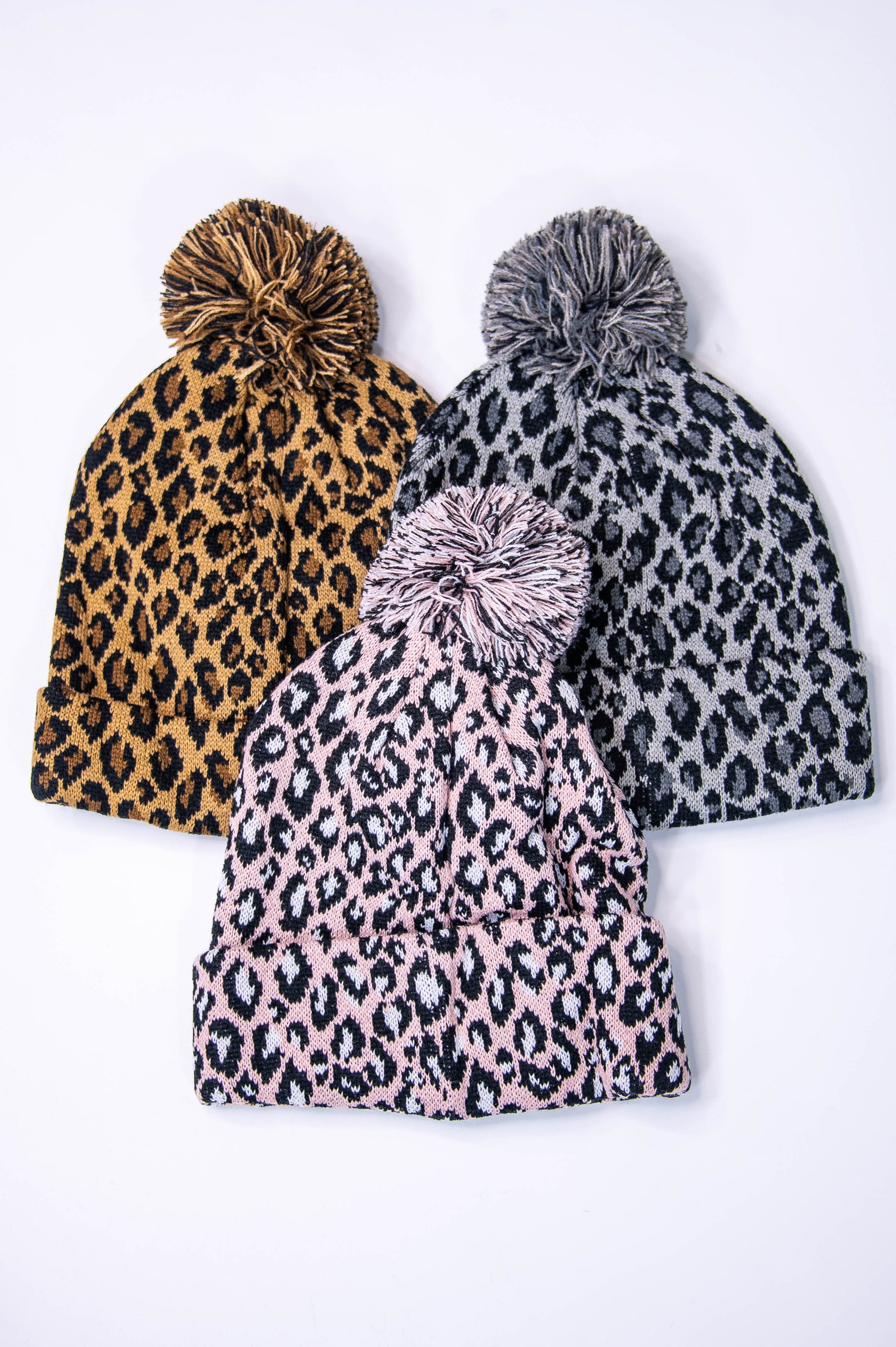 Printed Pom Pom Beanies - HAT1515