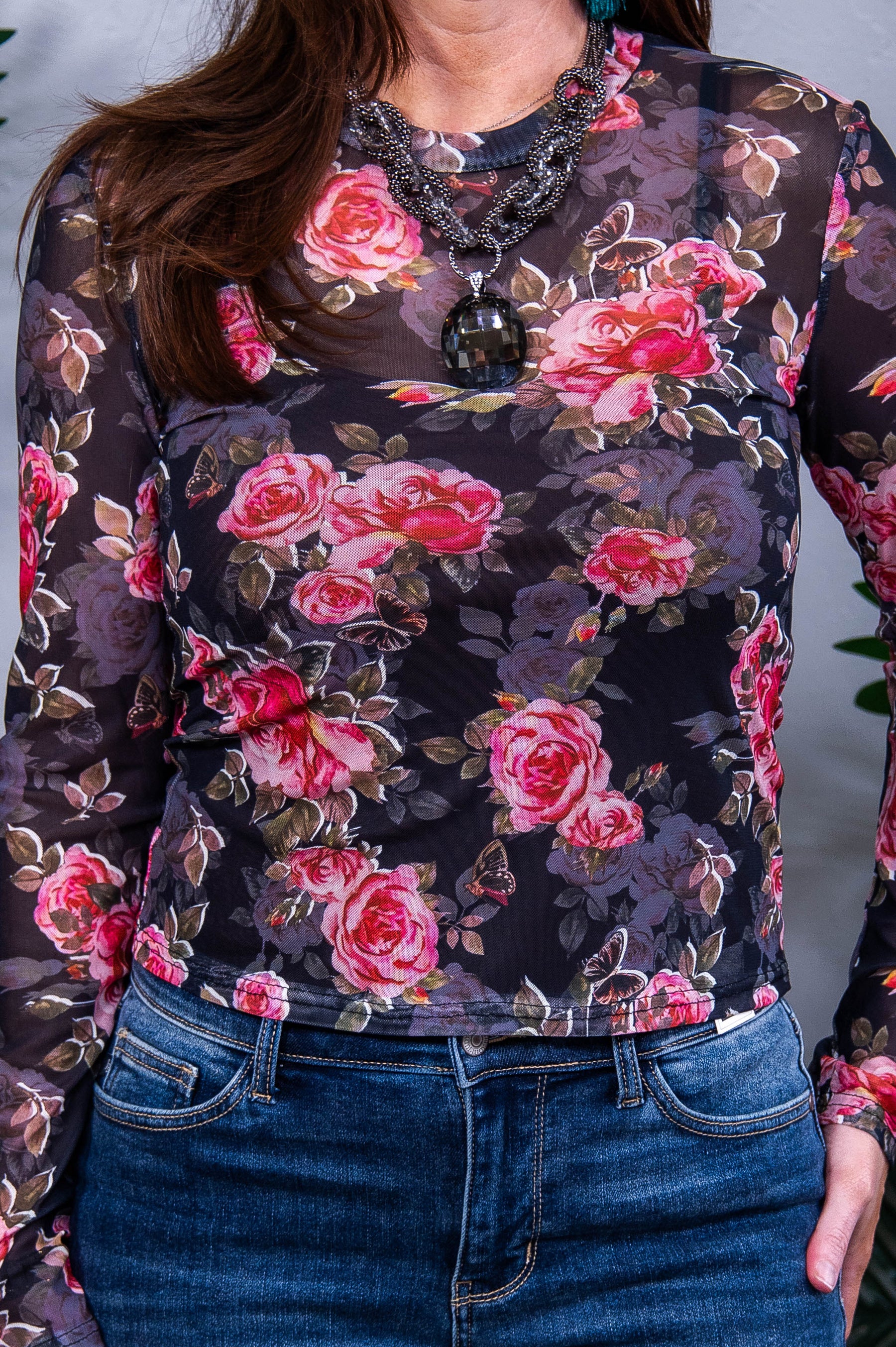 Seasonal Growth Floral Top - T10856BK