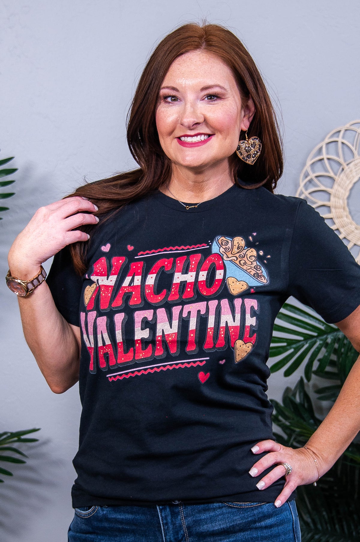 Nacho Valentine Vintage Black Graphic Tee - A3919VBK