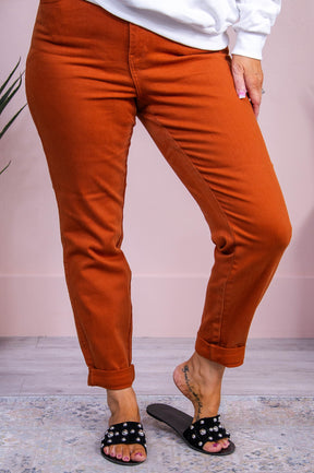 Ginger Pumpkin Solid Jeans - K1207PK