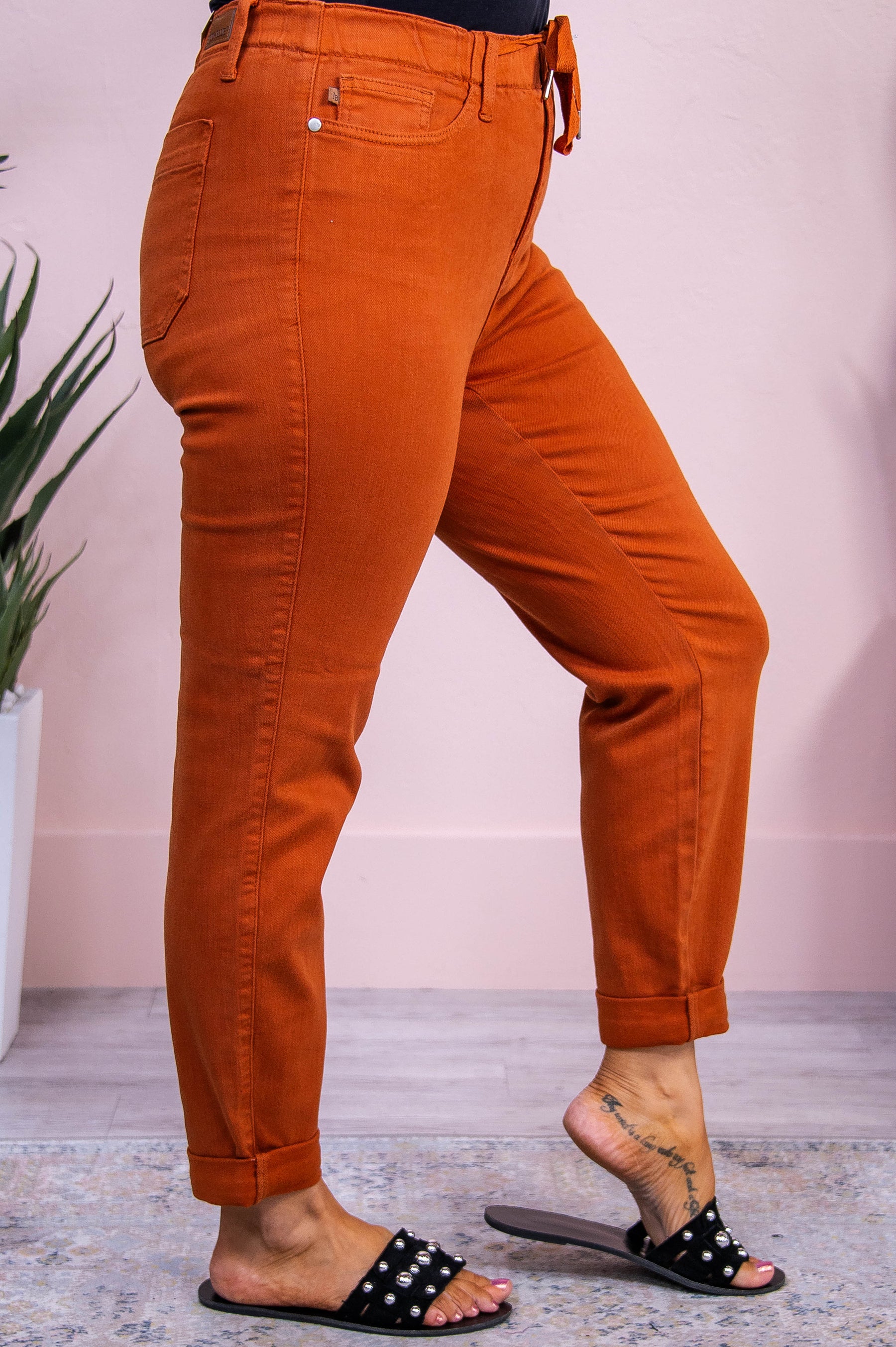 Ginger Pumpkin Solid Jeans - K1207PK