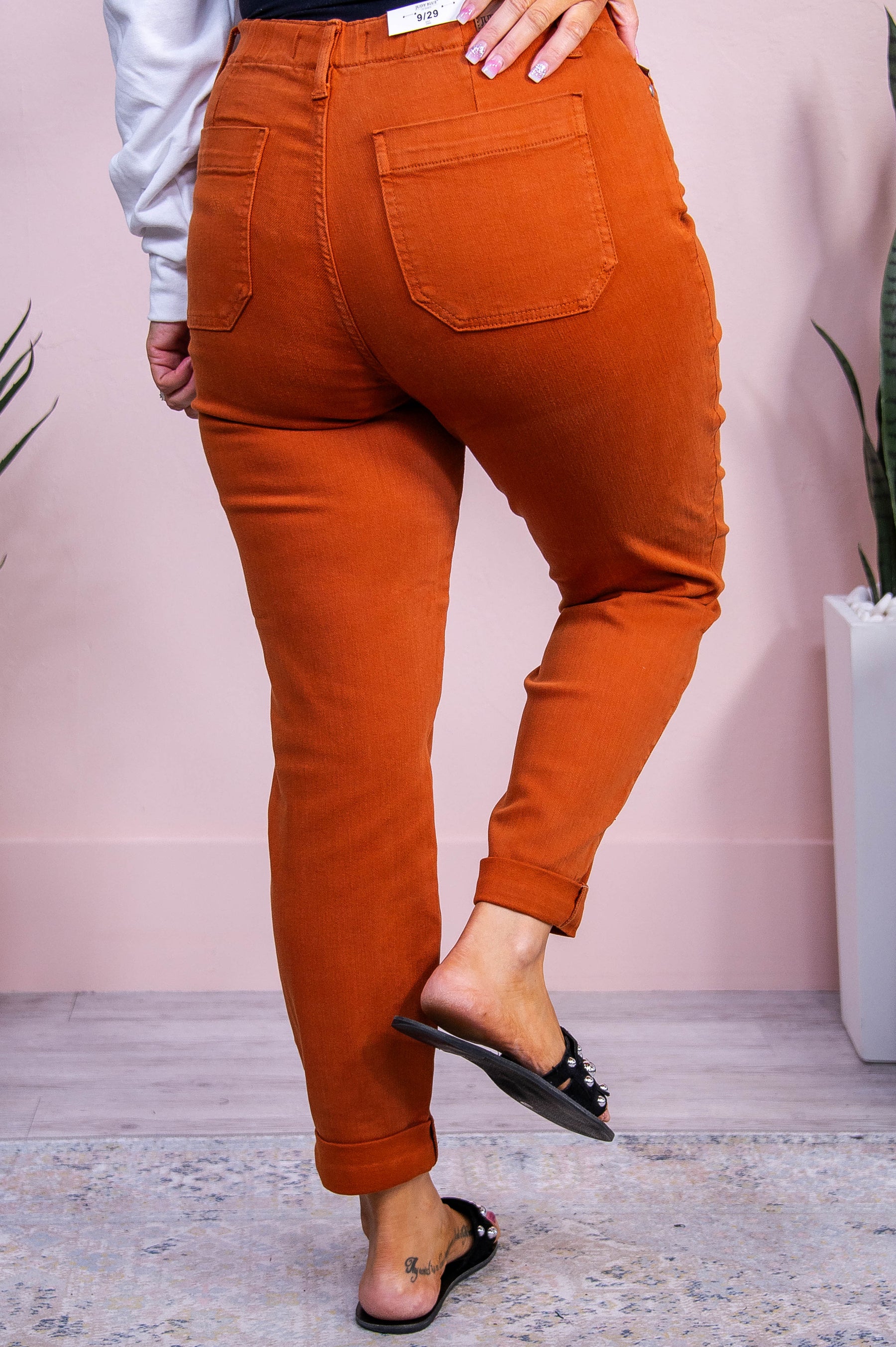 Ginger Pumpkin Solid Jeans - K1207PK