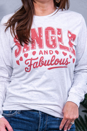 Single And Fabulous Ash Graphic Tee - A3918AH