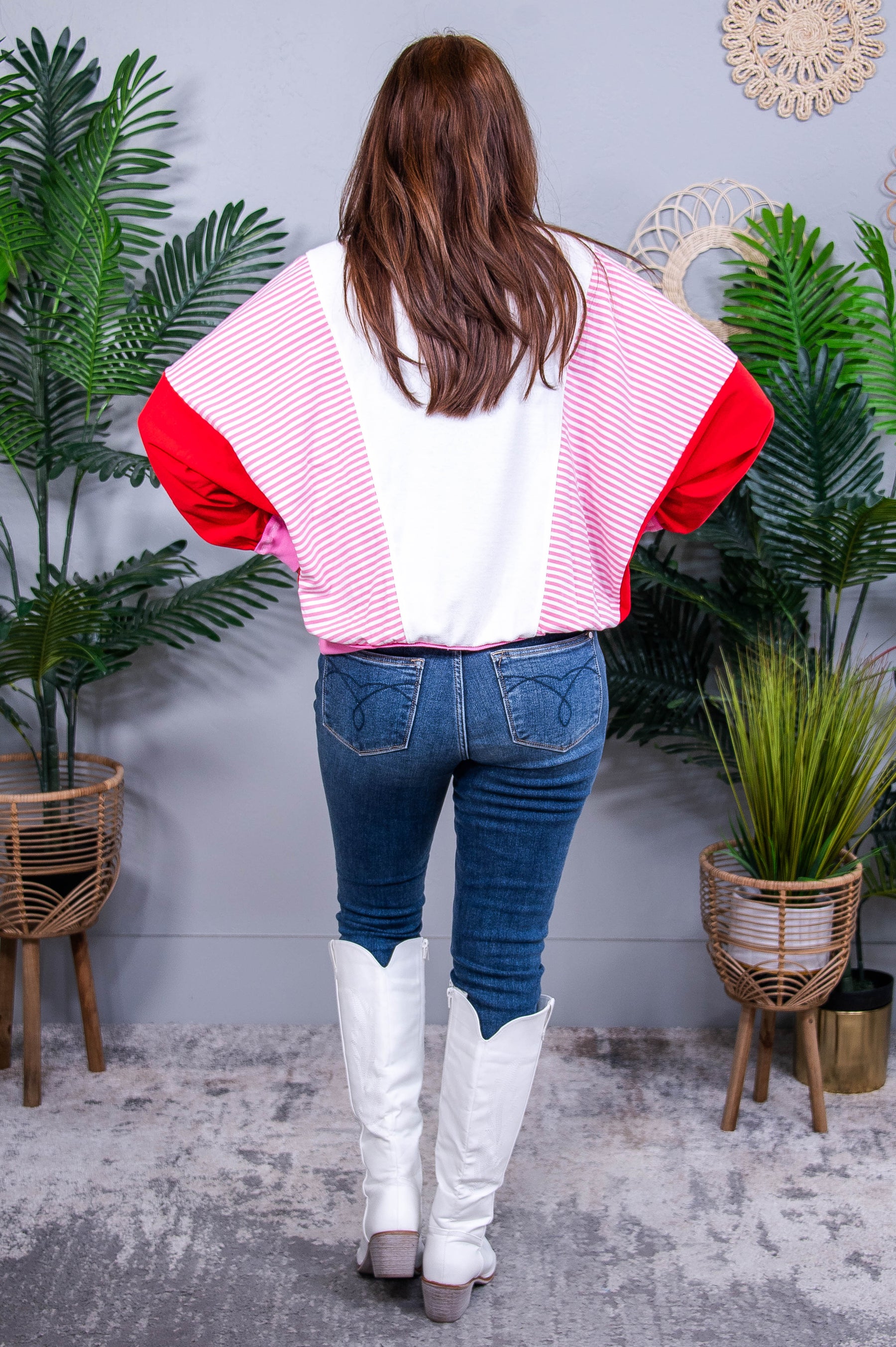 Stripes on My Sleeves Color Block Pullover