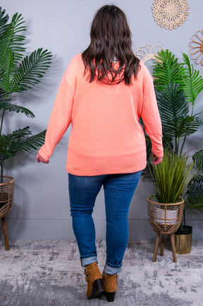 Basically My Favorite Hooded Pullover in Coral