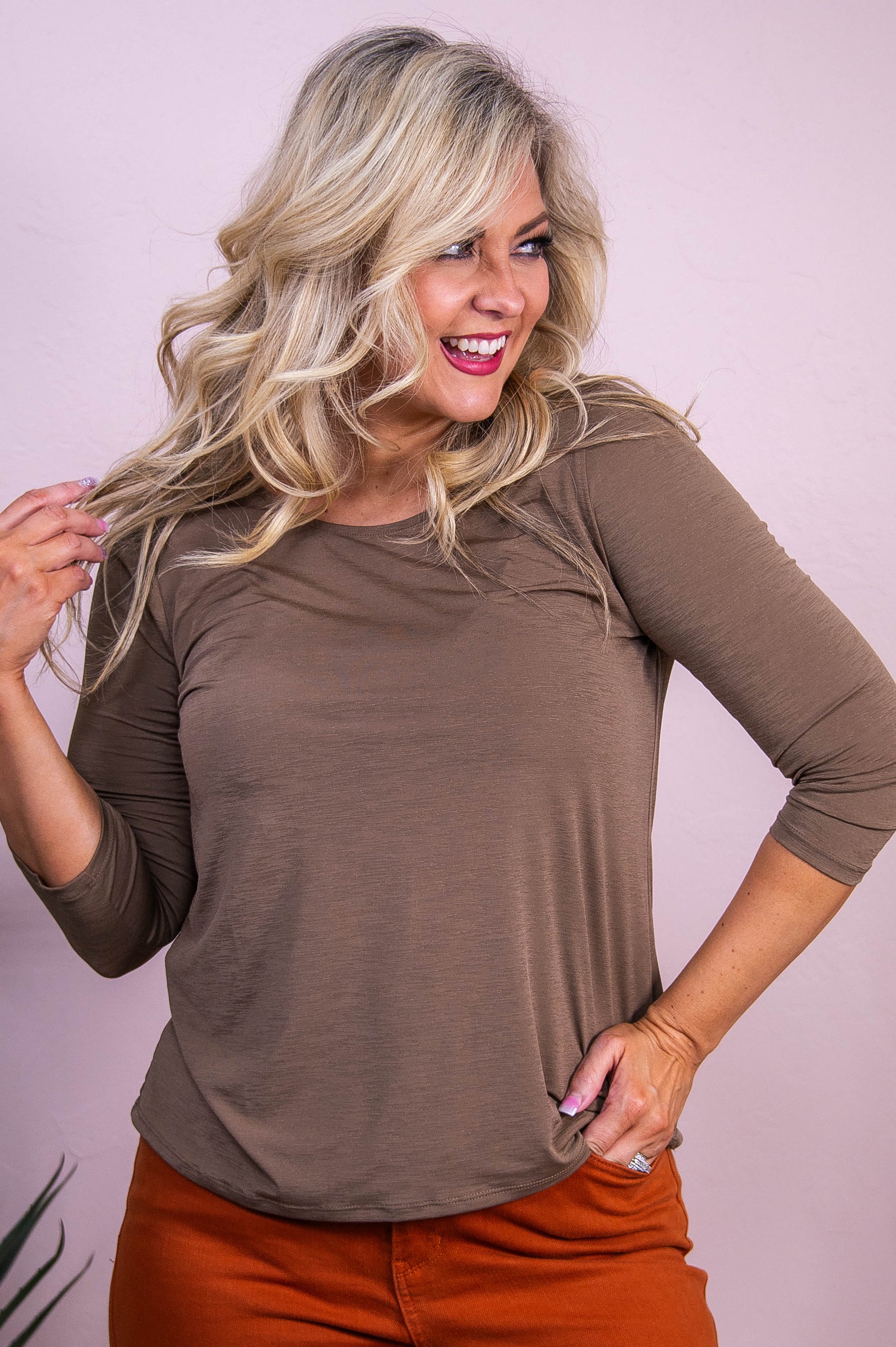 Autumn Surprise Mocha Solid Top - T10249MO