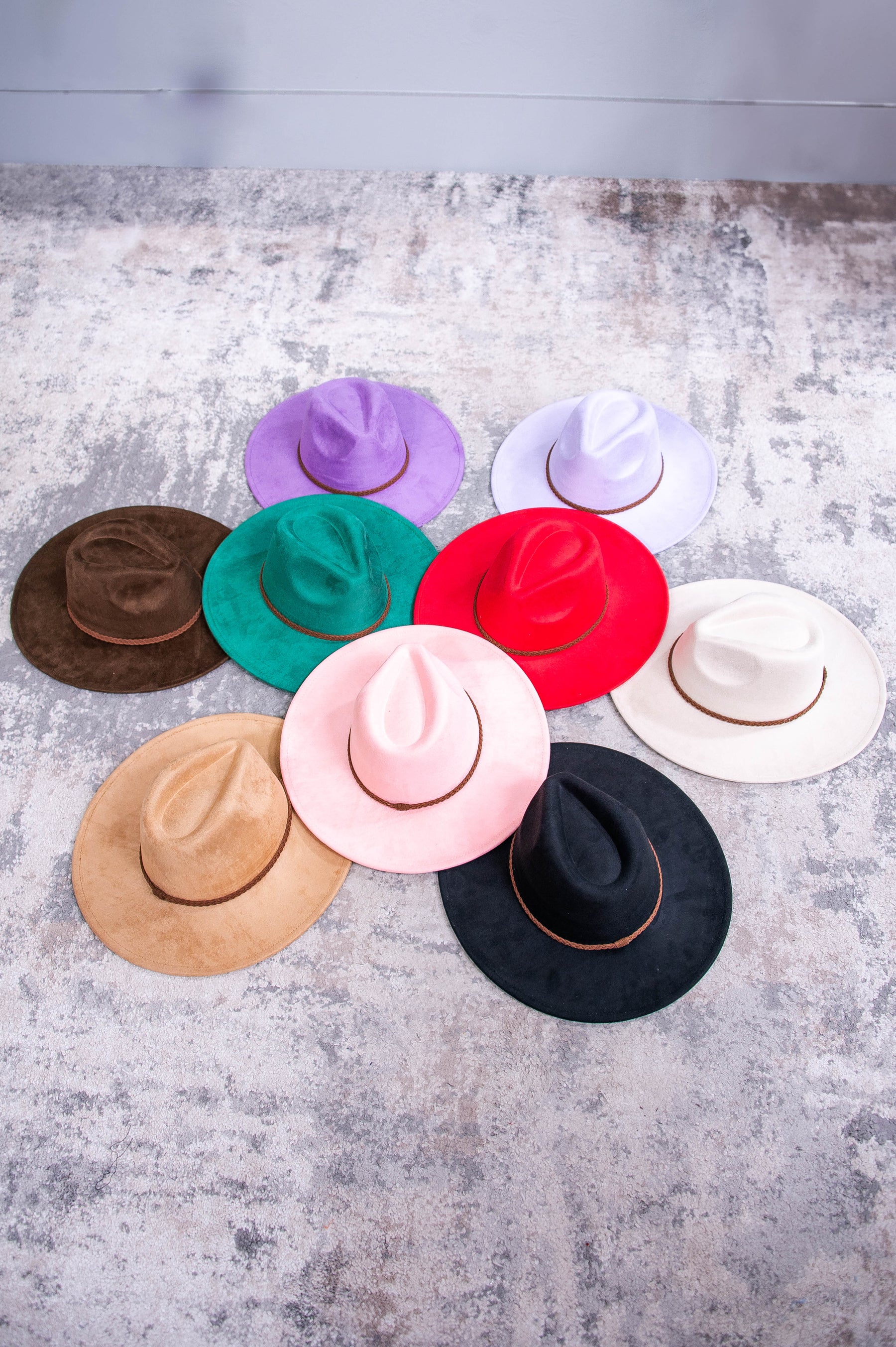 Fedora With Brown Braided Band - HAT1519 (9 Colors)