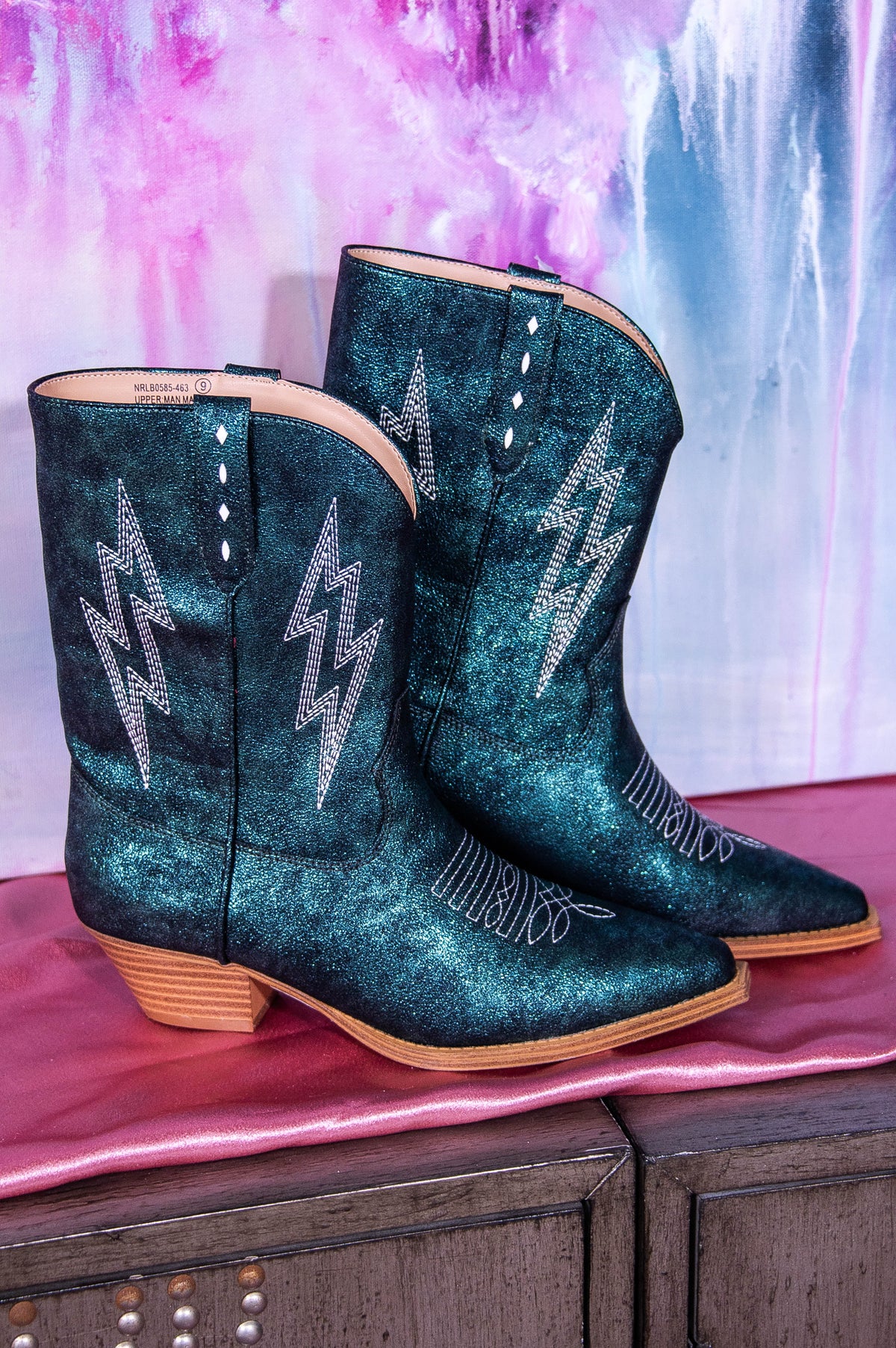 Bowie Metallic Boot in Teal