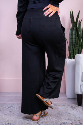 Cozy To The Touch Black Solid Pants - PNT1699BK