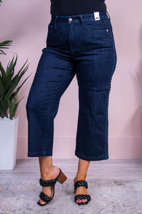 Shelly Dark Denim Cropped Jeans - K1213DDN