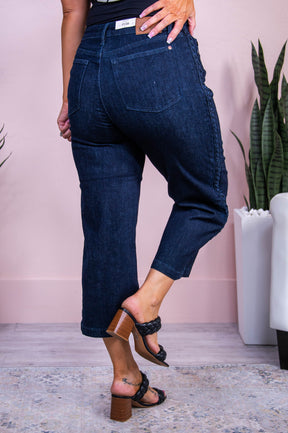 Shelly Dark Denim Cropped Jeans - K1213DDN