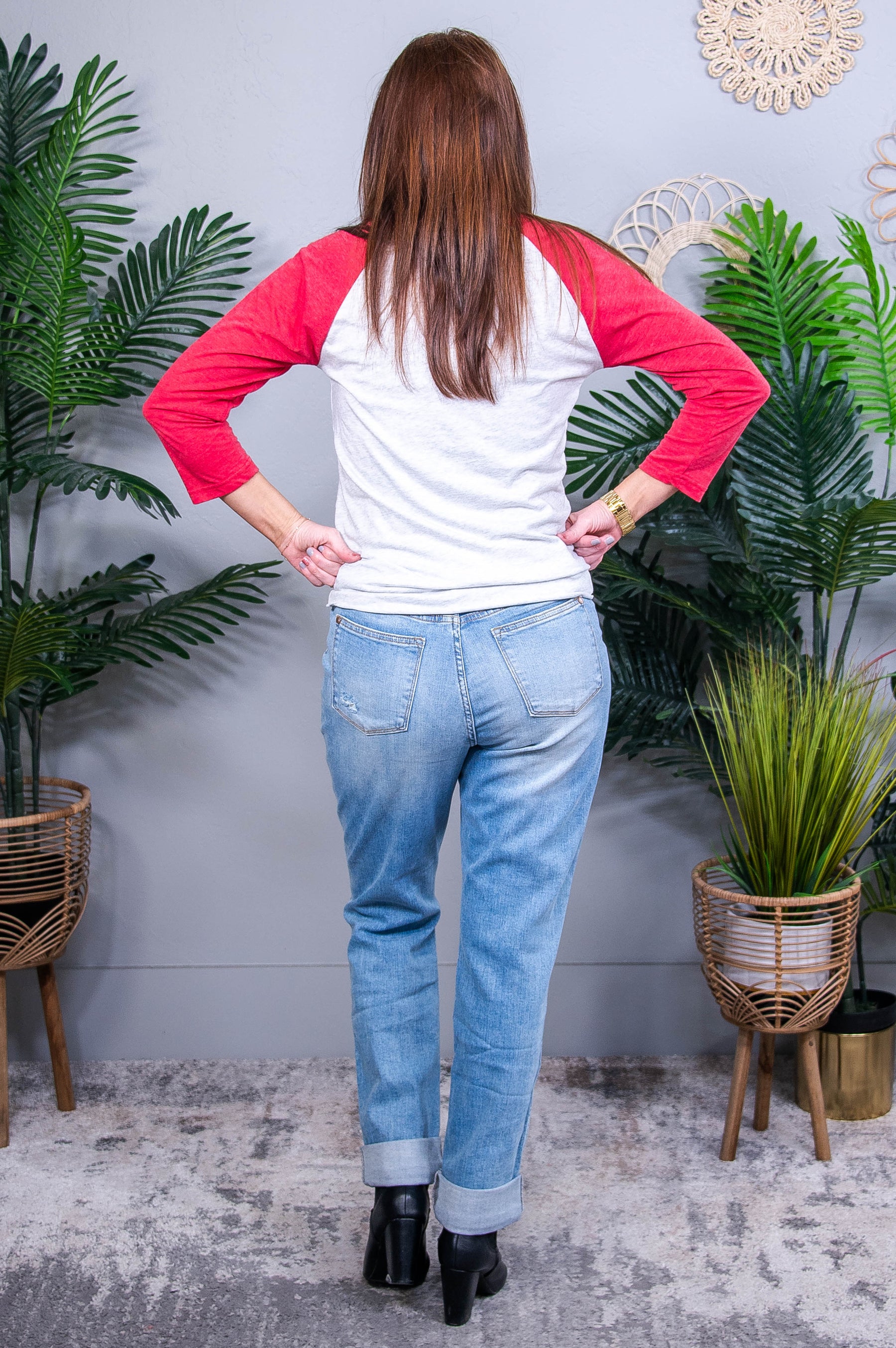 XOXO Happy V-Day Heather White/Vintage Red Graphic Tee - A3938HWH