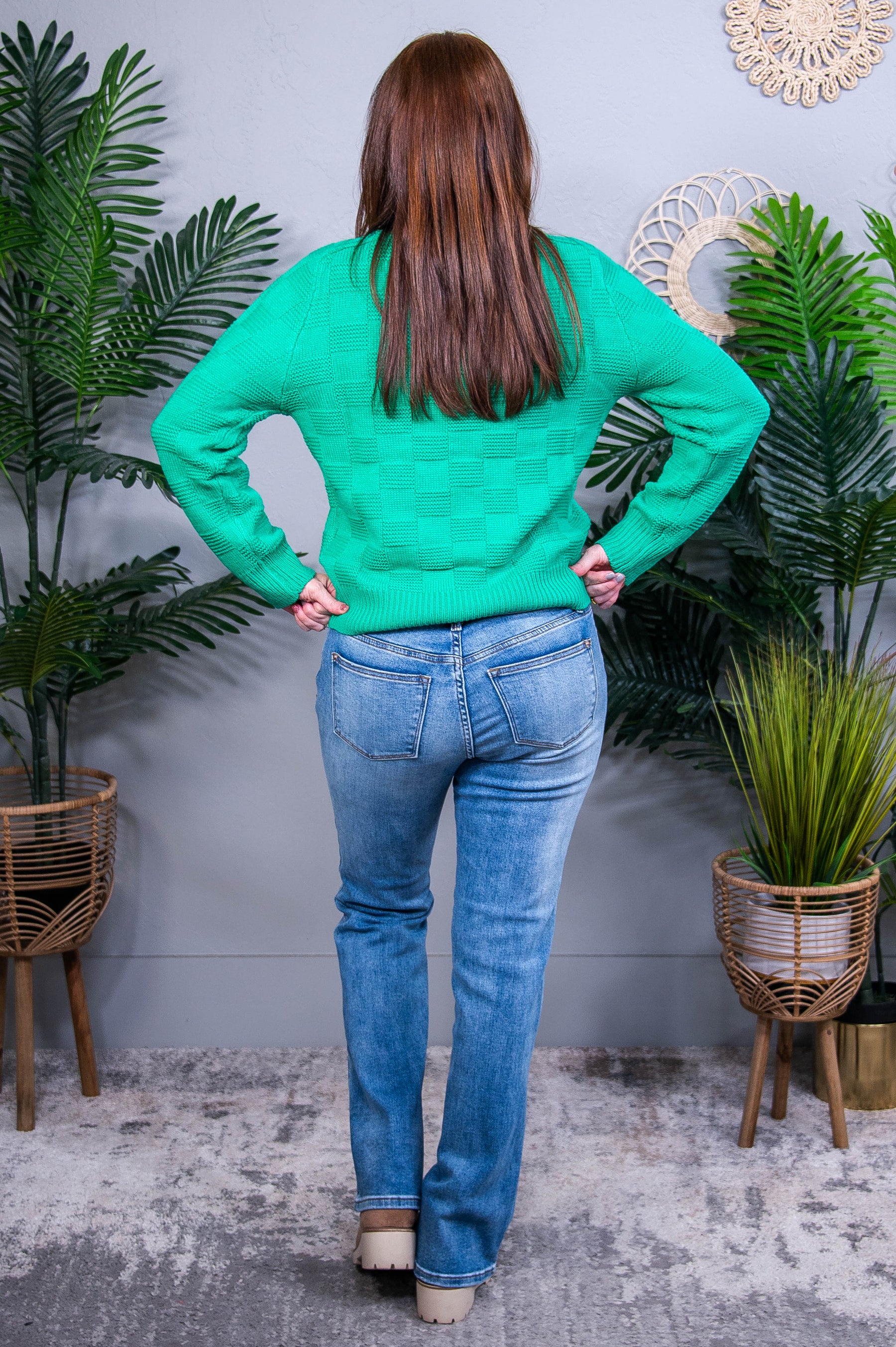 A Song to Sing Kelly Green Sweater Knit Pullover - T10872KGN