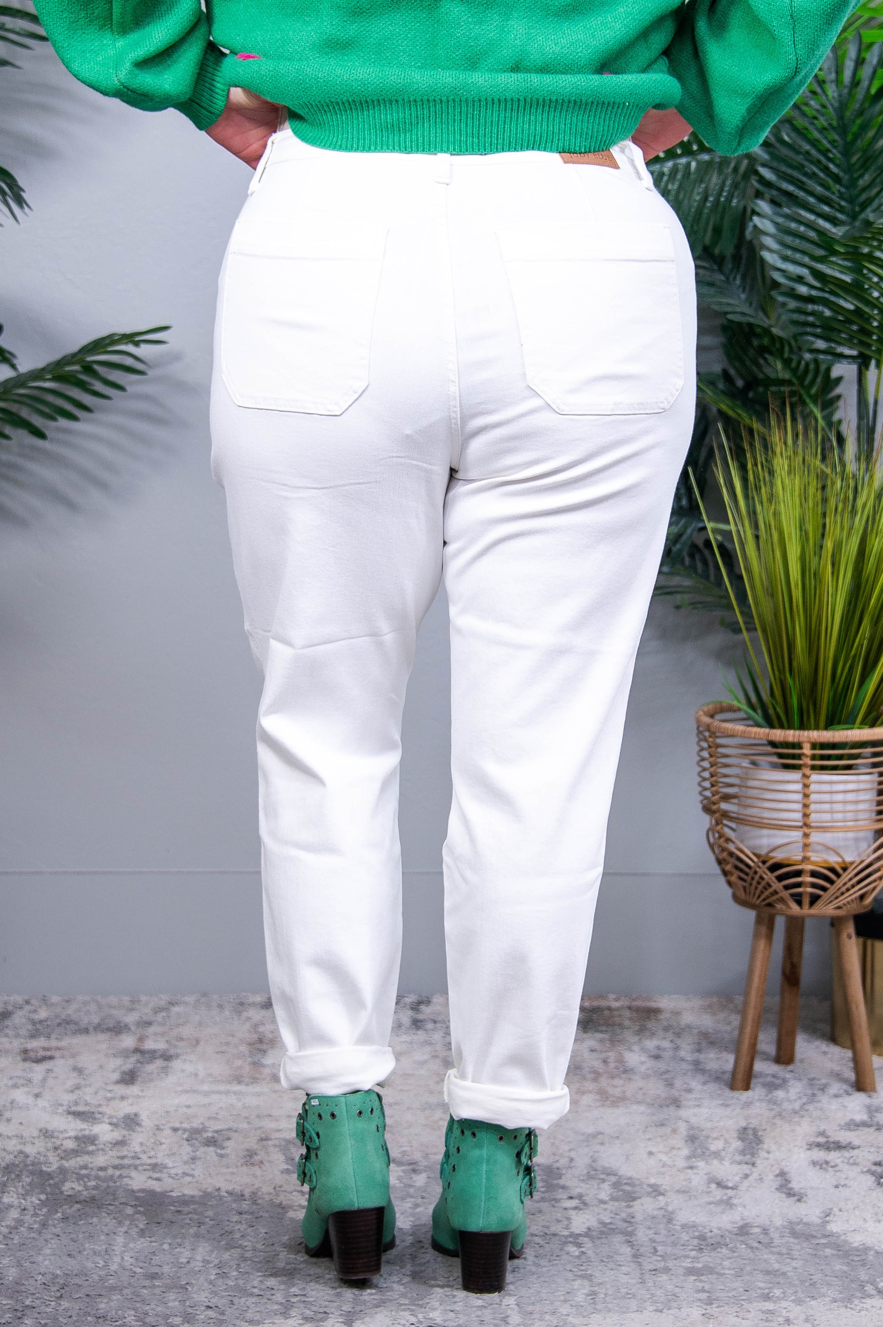 Charlene High Rise Jogger in Ecru