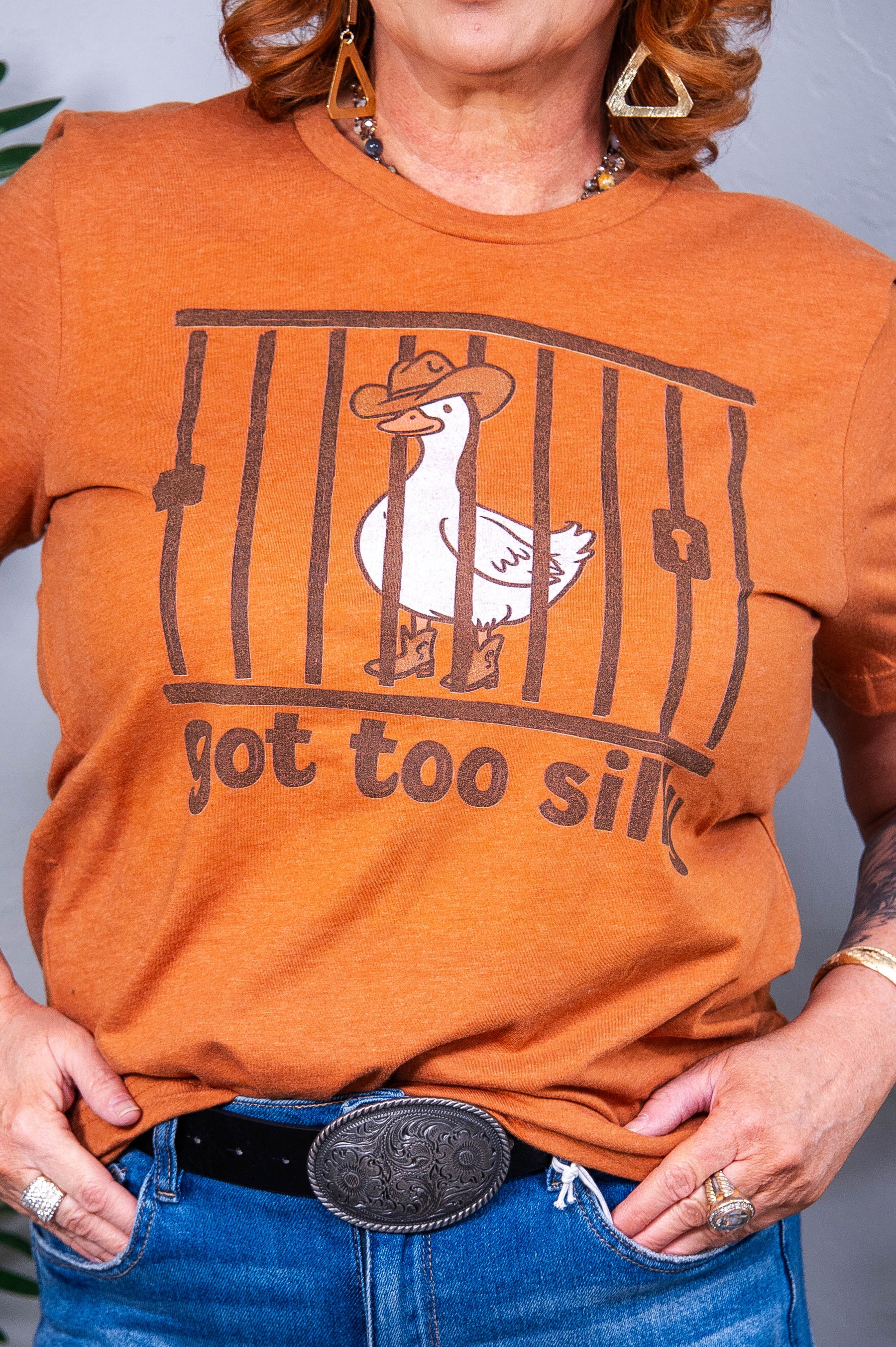 Silly Goose On The Loose Heather Autumn Graphic Tee - A3949HAU