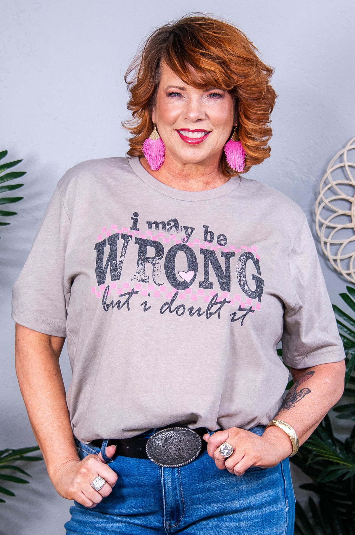 I May Be Wrong Heather Stone Graphic Tee - A3945HST