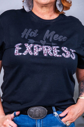 Hot Mess Express Vintage Black Graphic Tee - A3947VBK