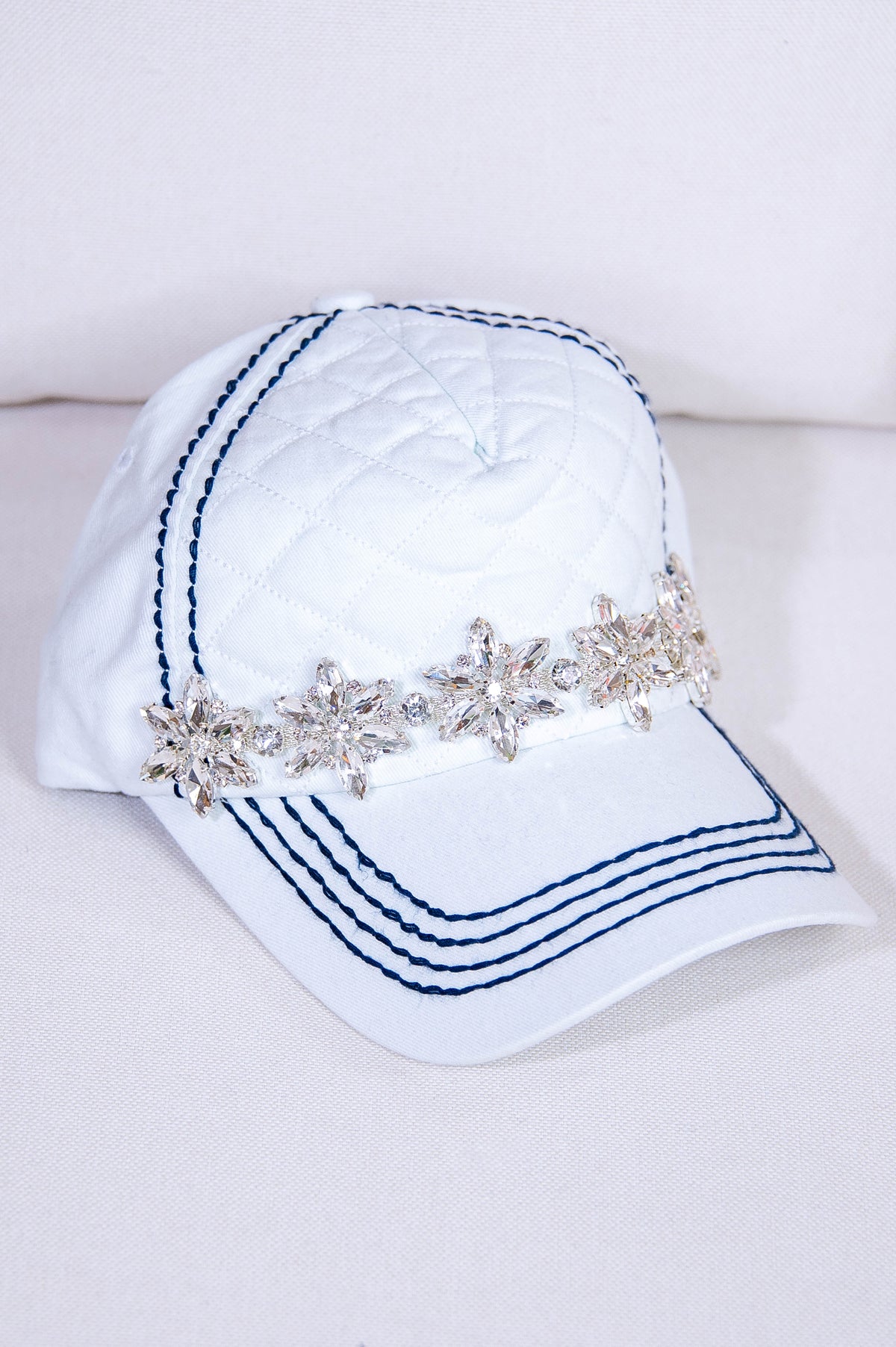 Bling Quilted Baseball Hat - HAT1516