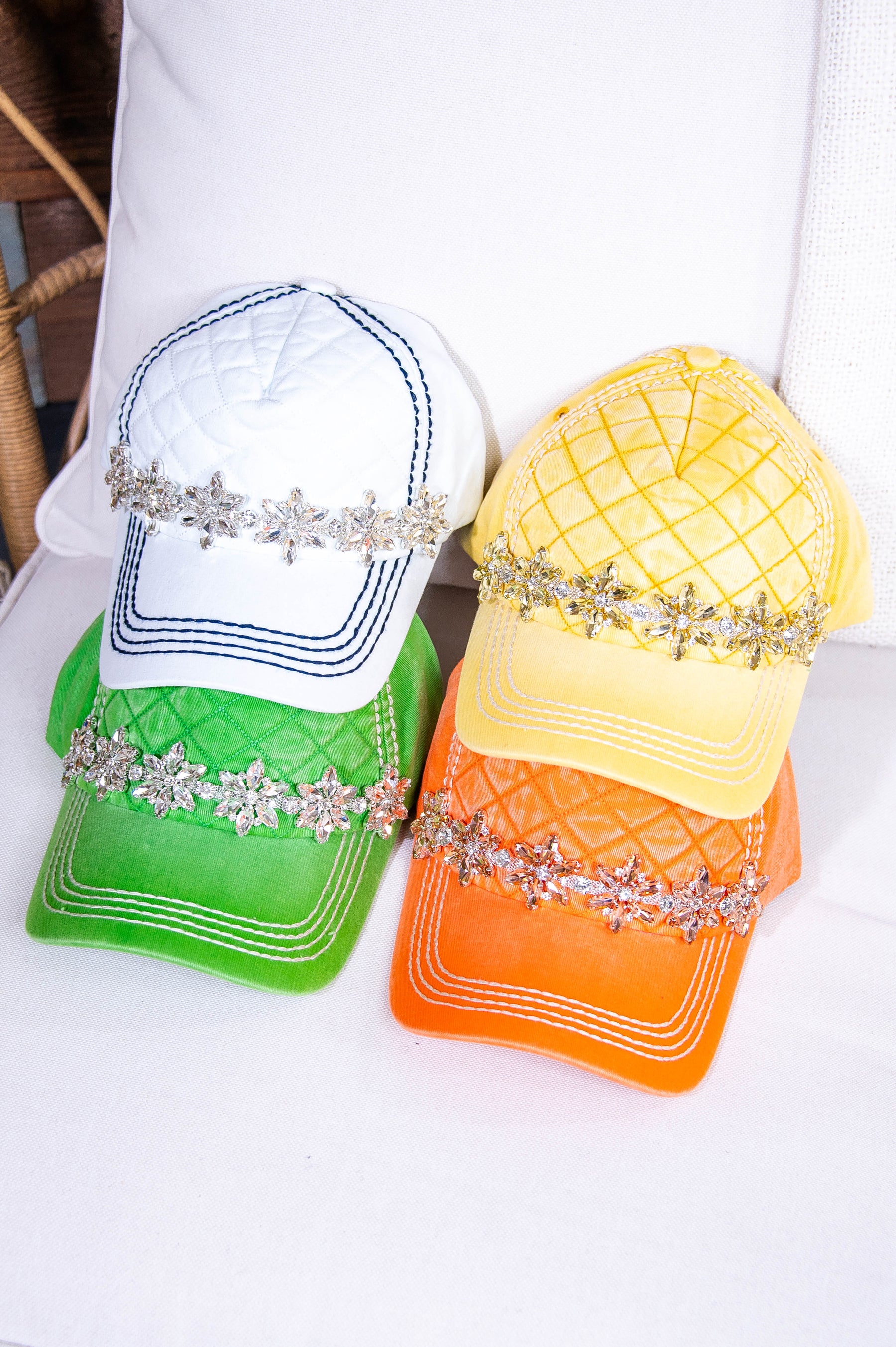 Bling Quilted Baseball Hat - HAT1516