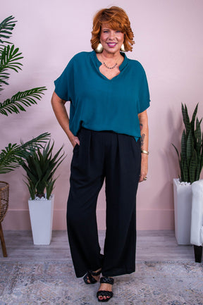 Fireside Snuggles Teal Solid Top - T10333TE