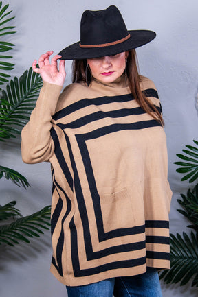 Catching Looks Striped Turtleneck Top - T10907TN