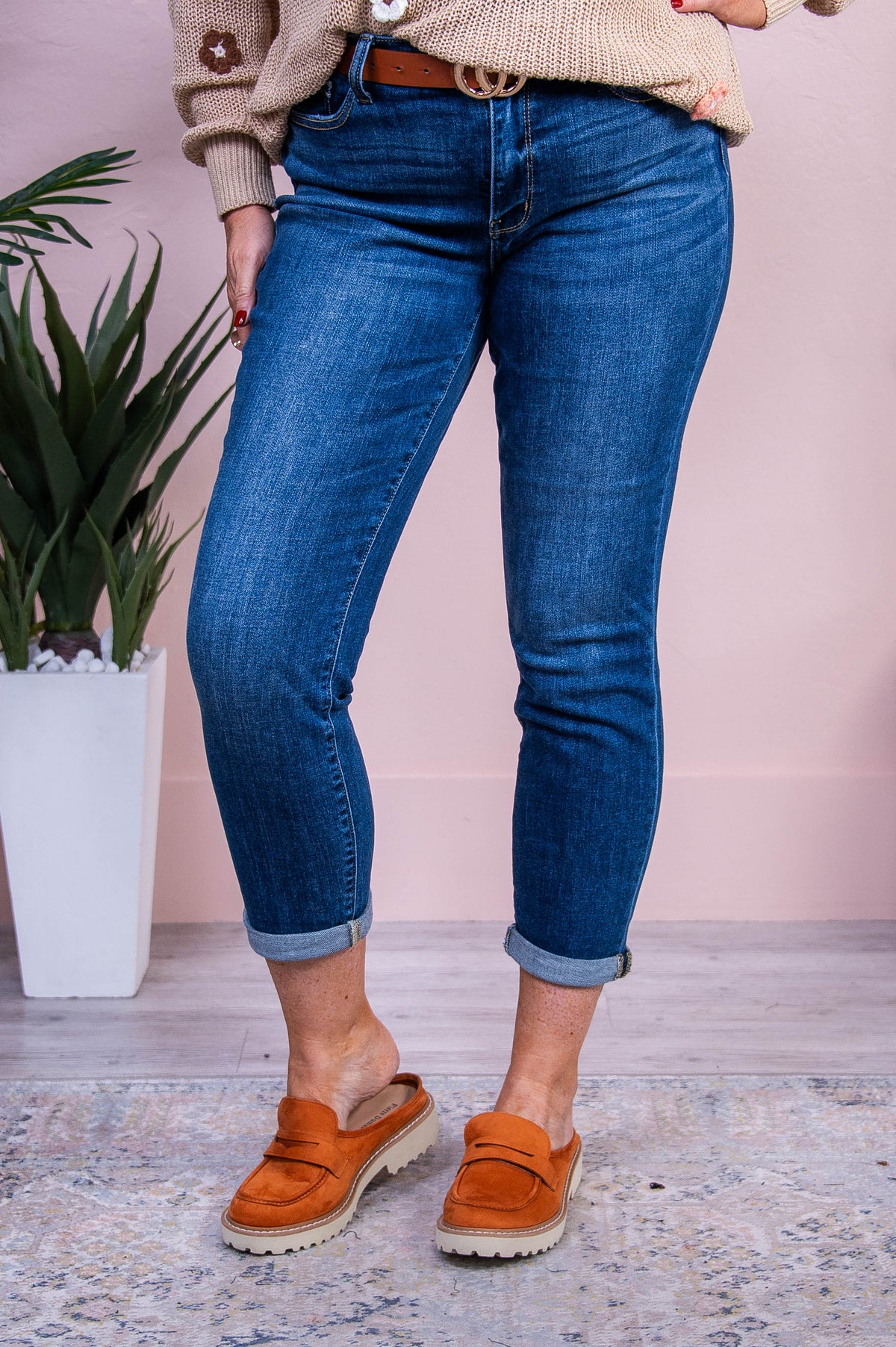 Calista Dark Denim Jeans - K1216DDN