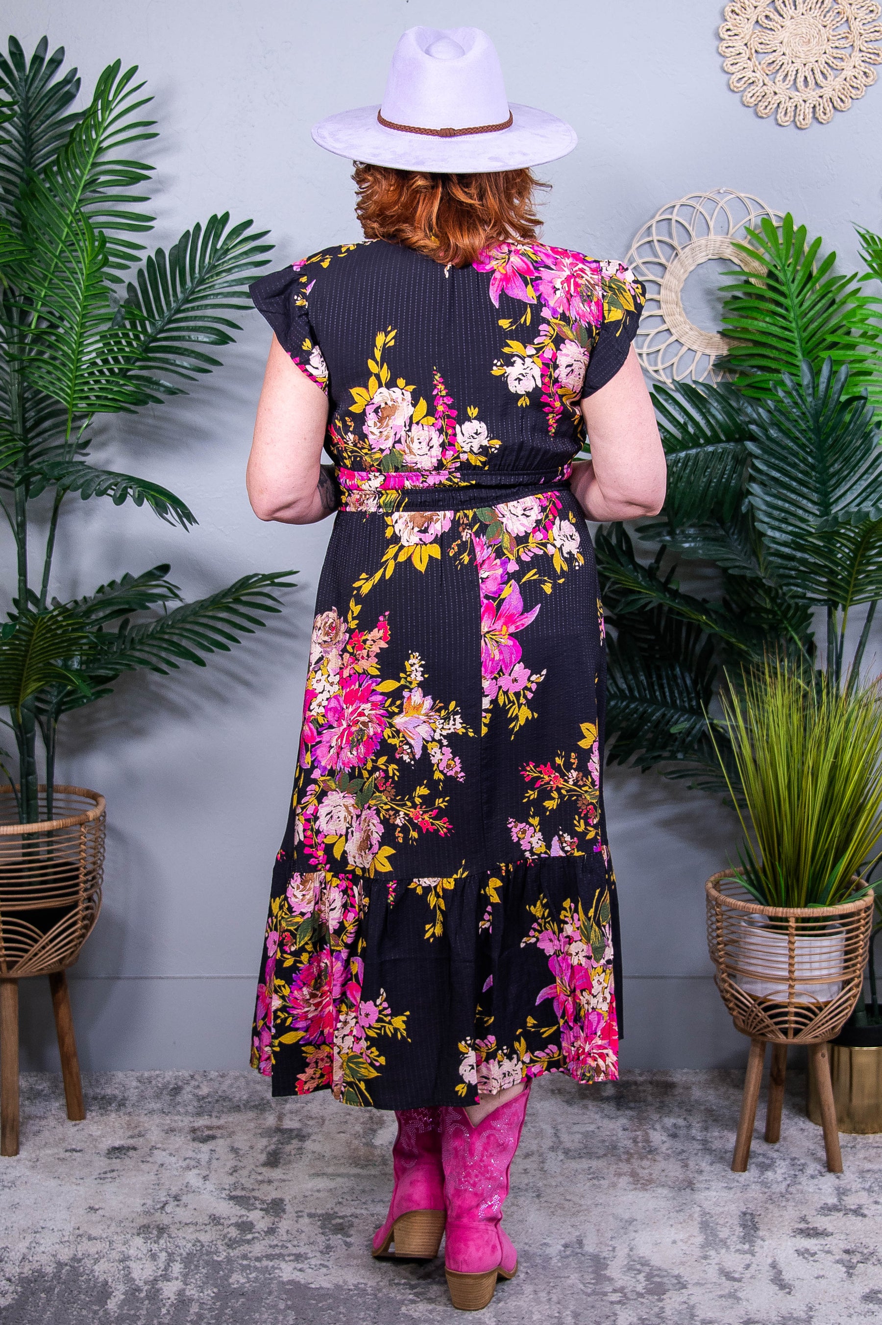 Love Is In The Air Black/Multi Color Floral Dress - D5587BK