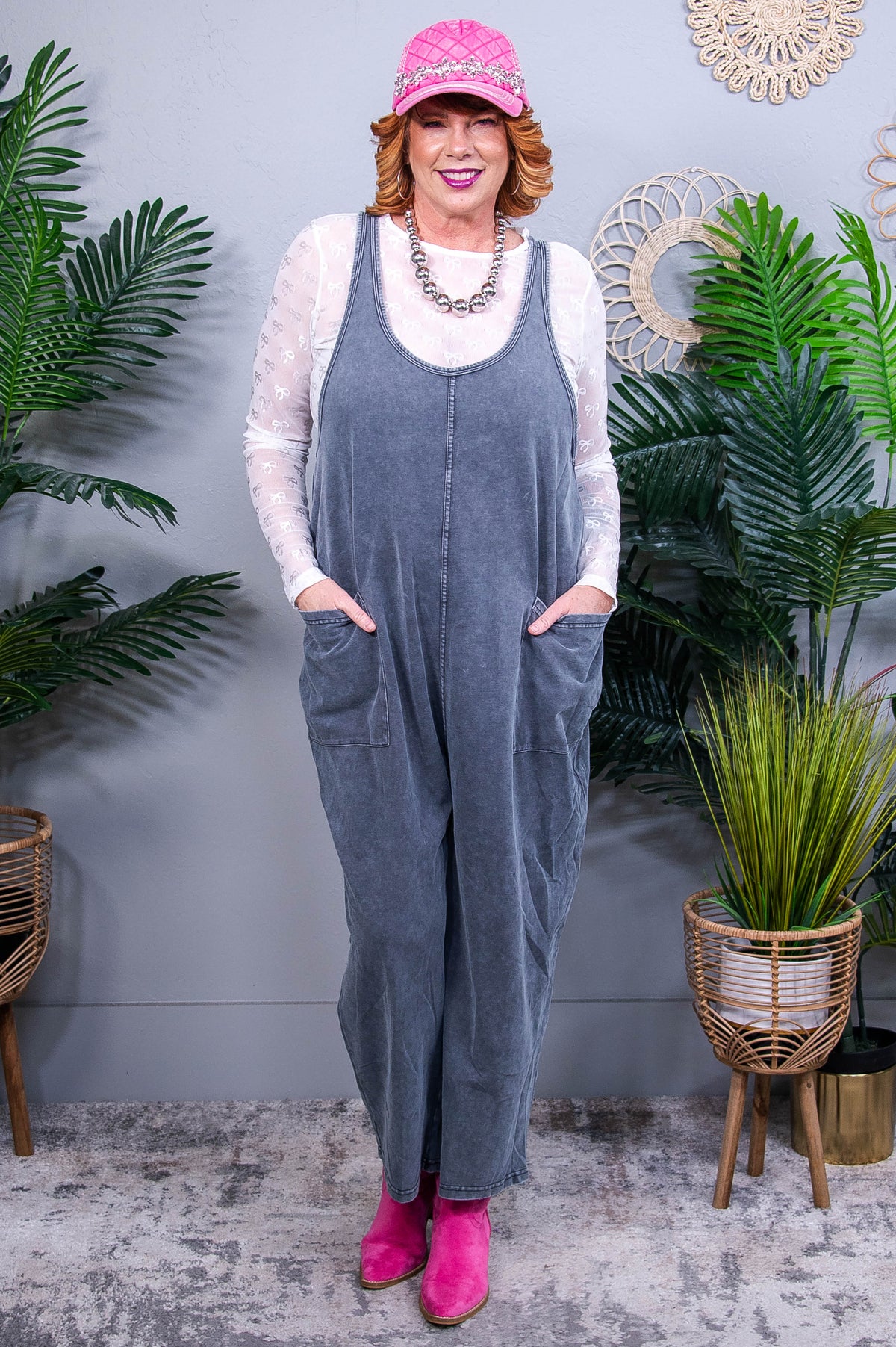 Chill In Comfy Wide Leg Overalls