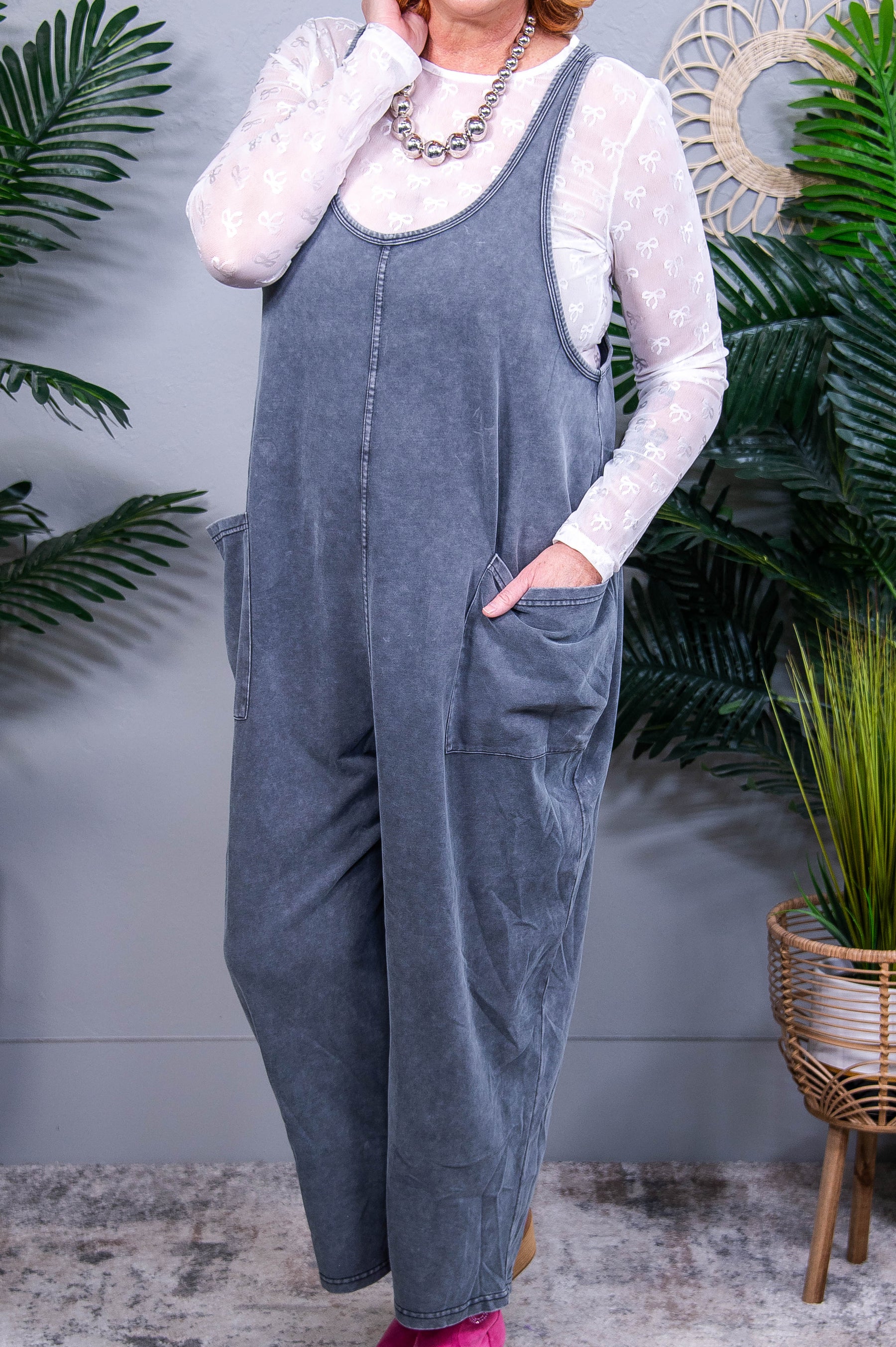 Chill In Comfy Wide Leg Overalls