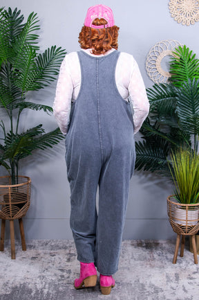 Chill In Comfy Wide Leg Overalls