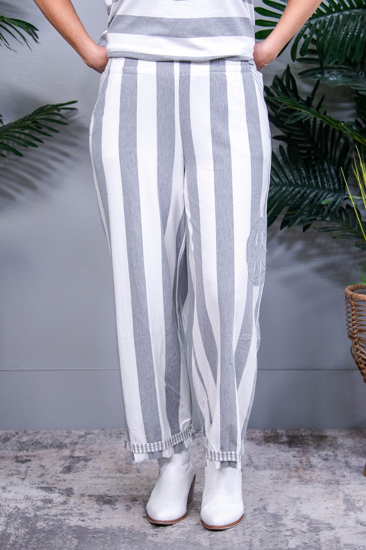 Peaceful Vibes Only Striped Wide Leg Pants