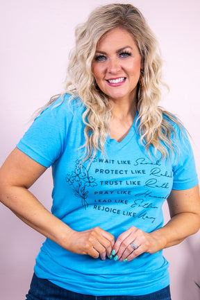 Women Of The Bible Aqua Graphic Tee - A3330AQ