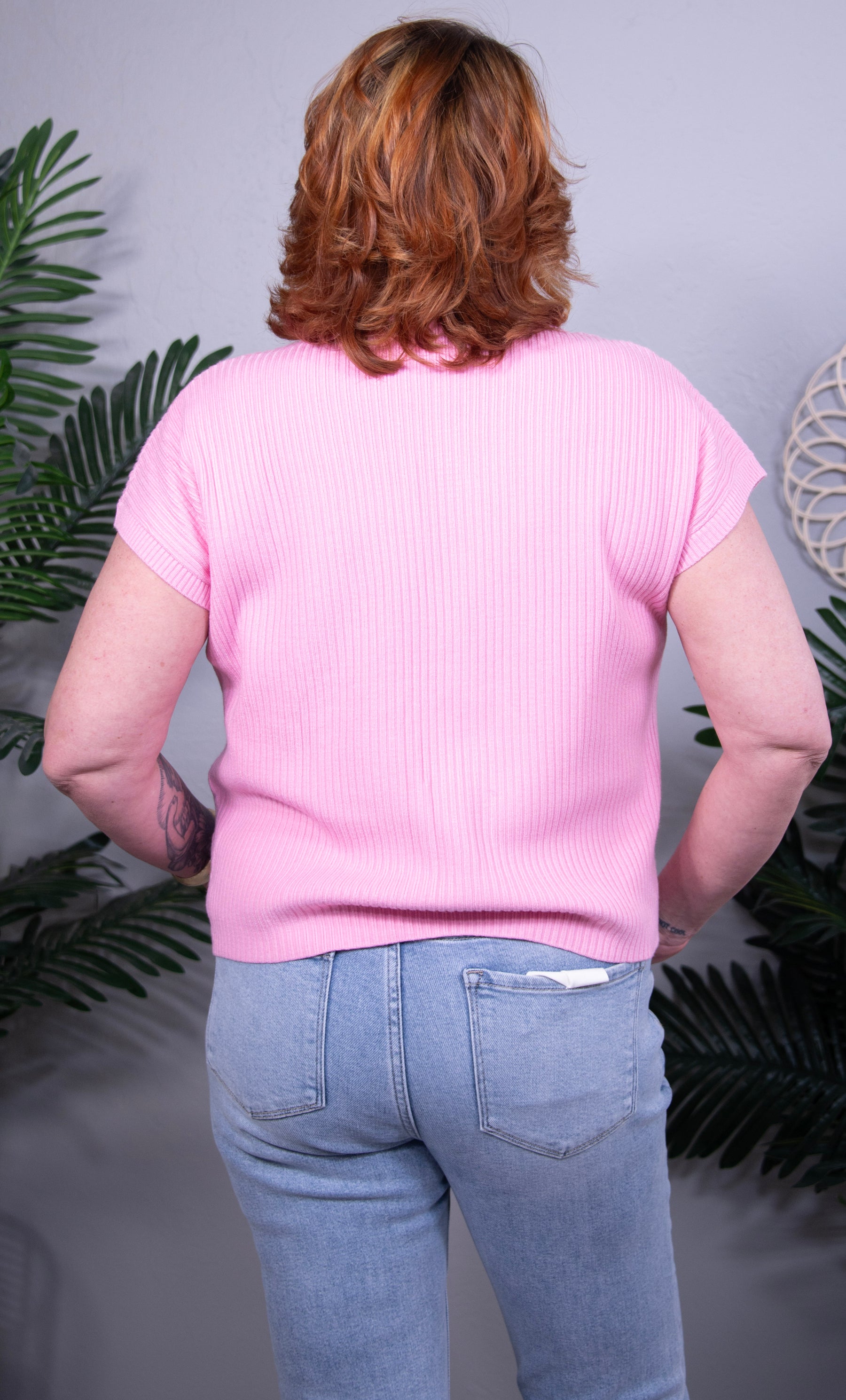 Embrace The Moment Pink Sleeveless Sweater Top