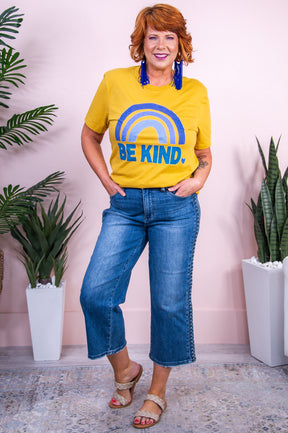 Be Kind Mustard Graphic Tee - A3358MU