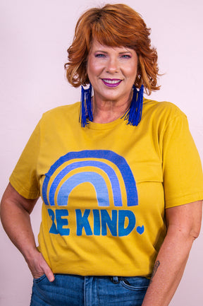 Be Kind Mustard Graphic Tee - A3358MU