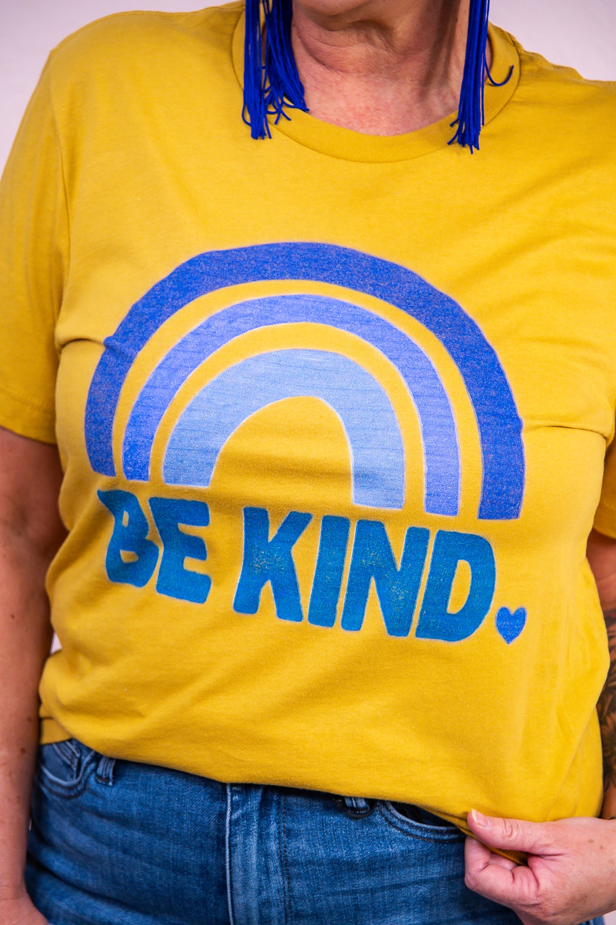 Be Kind Mustard Graphic Tee - A3358MU