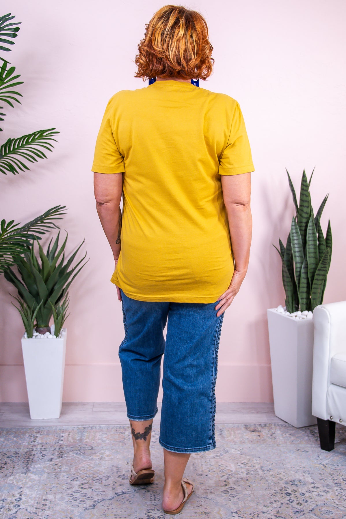 Be Kind Mustard Graphic Tee - A3358MU