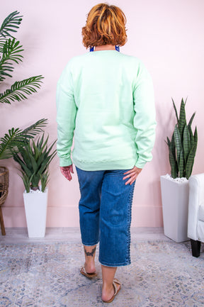 Summer Vibes Neo Mint Graphic Sweatshirt - A3351NMT