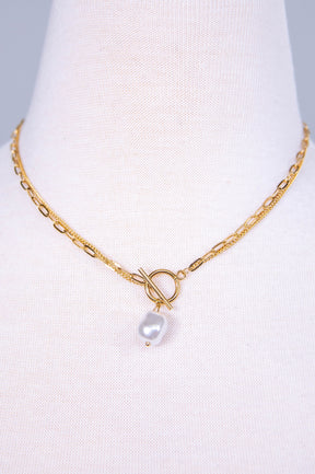 Gold Layered Pearl Necklace - NEK4369GD