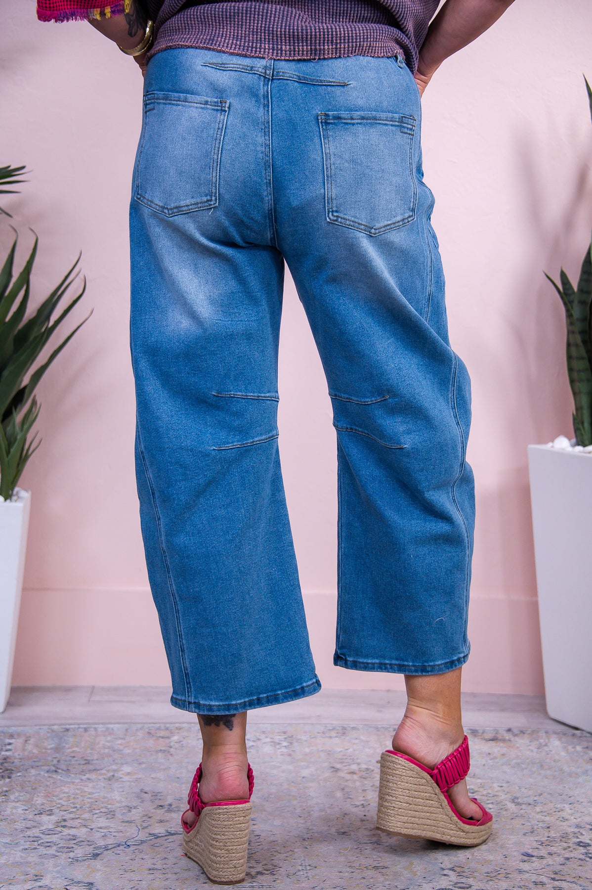 Chantal Medium Denim Barrel Jeans - K1153MDN