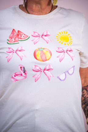 Picture Perfect Picnic Natural Graphic Tee - A3367NA