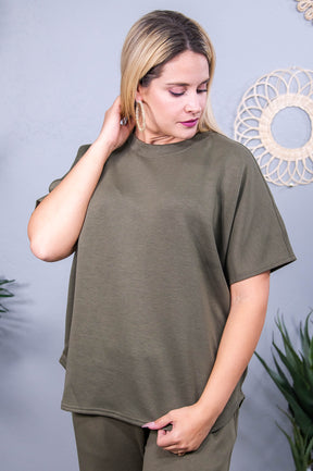 Travel Collection Paris Olive Solid Top - T10503OL