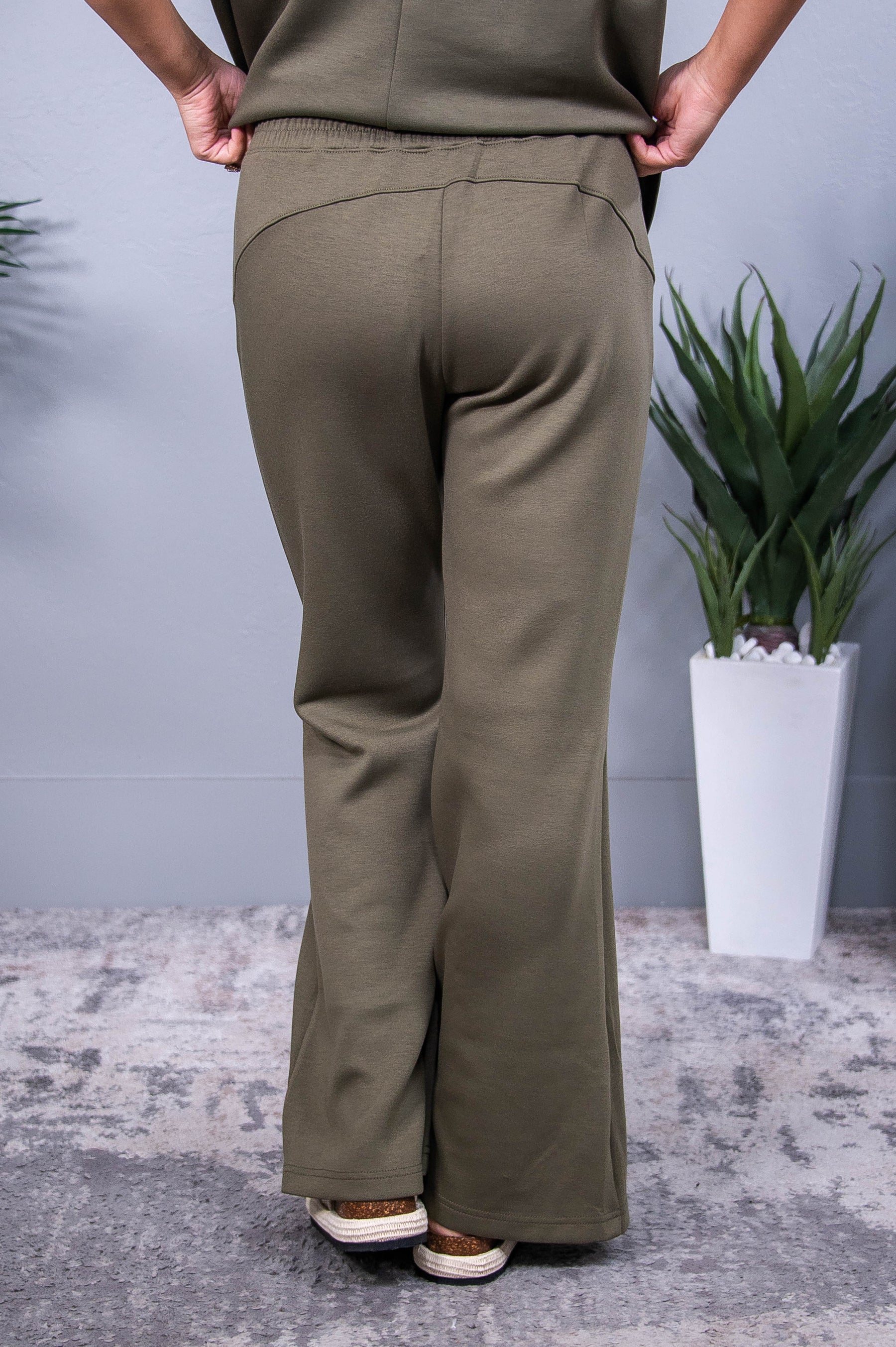 Travel Collection Paris Olive Solid Pants - PNT1726OL