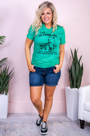 I Got 99 Problems Heather Kelly Green Graphic Tee - A3375HKG