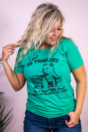 I Got 99 Problems Heather Kelly Green Graphic Tee - A3375HKG