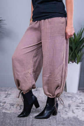 I'm Making My Own Way Mocha Solid Pants - PNT1731MO