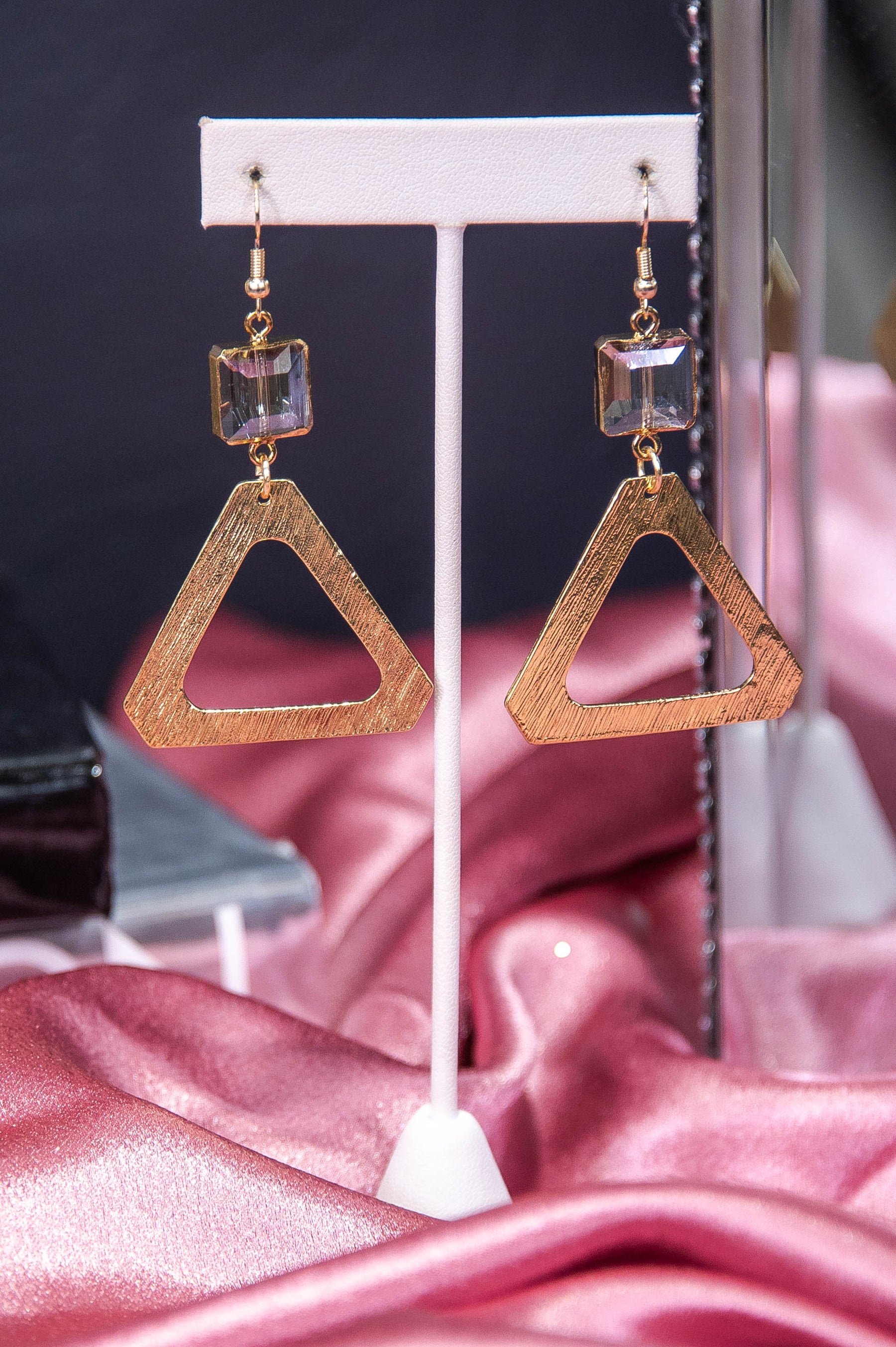 Gold Triangle Earrings - EAR4413GD