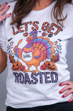 Let's Get Roasted Ash Printed Graphic Tee - A3674AH