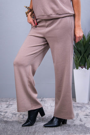 Travel Collection Catalina Light Mocha Solid Pants - PNT1738LMO