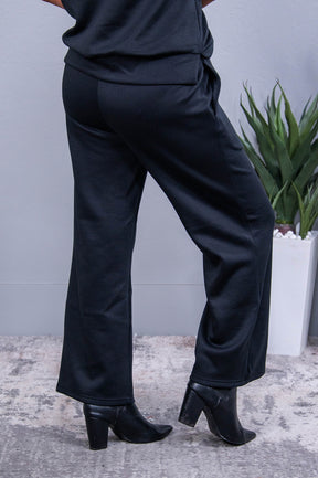 Travel Collection Catalina Black Solid Pants - PNT1735BK